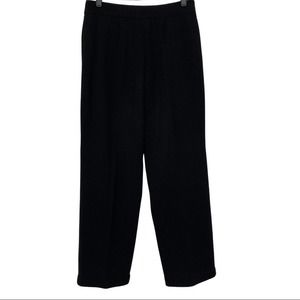St. John Basics Santana Knit Size 10 Pull-on Cropped Stretch Pants Black